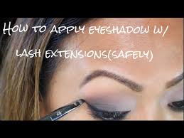 applying makeup w lash extensions my