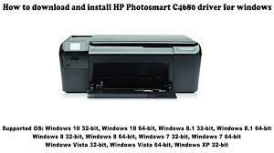 Download drivers at high speed. How To Download And Install Hp Photosmart C4680 Driver Windows 10 8 1 8 7 Vista Xp Youtube