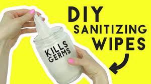 diy sanitizing wipes with alcohol easy