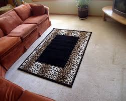 leopard print rug border rug