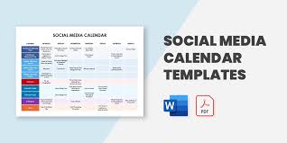 21 social a calendar template