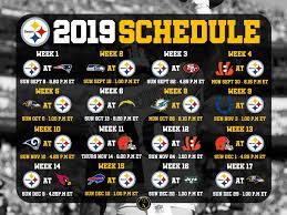 Pittsburgh Steelers 2019 Schedule ...