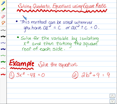 Solving Quadratic Equations By Using
