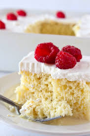 tres leche cake with a cake mix