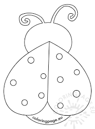 Valentines Day Heart Ladybug Template Coloring Page
