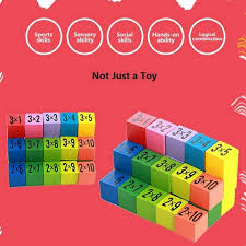 Children Wooden Toys 99 Multiplication Table Math Toy 10x10 Figure Blocks I8r1