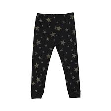 Petit Bateau Charcoal Gold Stars Pajamas