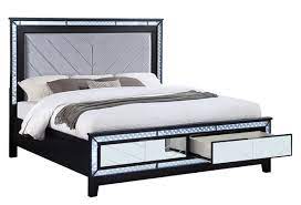 black mirror 3 pc king storage bed