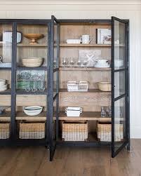 glass cabinets display dining room decor