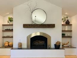 Rustic Barn Beam Style Fireplace Mantel