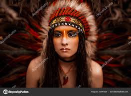 native american indian woman in