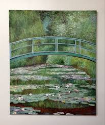 Hand Painted Claude Monet Bridge Over A