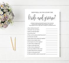 Free how well do you know the bride & groom game! How Well Do You Know The Bride And Groom Who Knows The Etsy