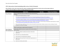 Step 4 Skin To Skin Action Plan Template