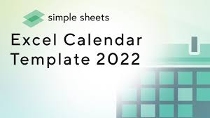 easy 2022 excel calendar template