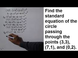 Equation Of A Circle In Standard Form