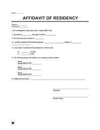 I hereby write this letter to request for my housing allowance for september to december 2019. Affidavit Of Residence Create An Affidavit Of Residence Template