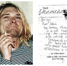 Kurt cobain was born on february 20 1967, in aberdeen, washington. Nirvana Sanger Was Steht Auf Dem Zettel Von Kurt Cobain Bilder Fotos Welt
