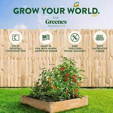 Greenes Fence 4 X 4 X 10 5 Cedar Raised Garden Bed
