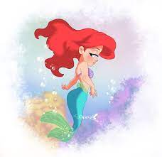 Easy step by step drawing tutorial. Baby Ariel Baby Ariel Disney Drawings Ariel