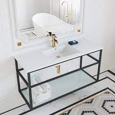 Open Shelf Bathroom Vanity