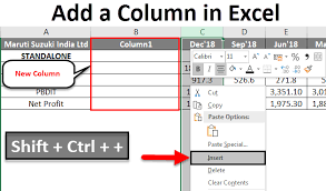 Add A Column In Excel How To Add And