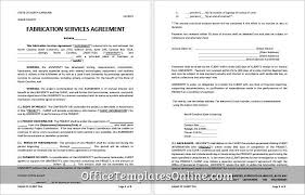 Fabrication Services Agreement Template