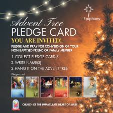 advent tree pledge card