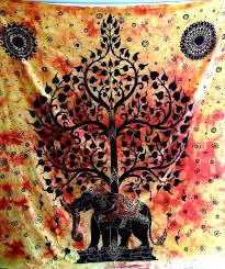 Elephant Mandala Tapestry Wall Hanging
