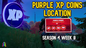 So the answer is inside the video: How To Get Purple Power K 01 Punch Card In Fortnite Season 4 Week 8 Pur Fortnite Season 4 Punch Cards Fortnite