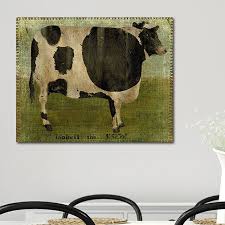 Primitive Inspired Cow Wall Art