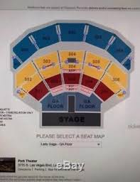 2 Tix Hallowen Lady Gaga Park Theater Las Vegas Tickets Sec