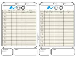 Infant Care Daily Log Printable By Early Childhood Playhouse