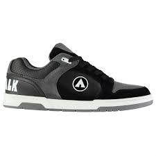 Details About Airwalk Throttle Skate Shoes Mens Black Grey Skateboarding Trainers Sneakers