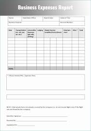 Business Expense Form Exotic 8 Expenses Report Template Free Word