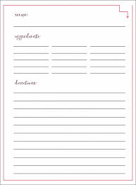 Software programs such as microsoft offic. Free Printable Recipe Cards Abby Lawson