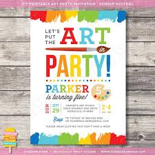 Free Art Party Invitation Templates Clipart Images Gallery