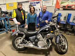 johnson college receives motorcycle