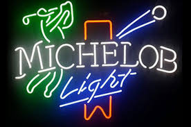 Michelob Golf Neon Sign Neon Light Sign Handicrafted Real