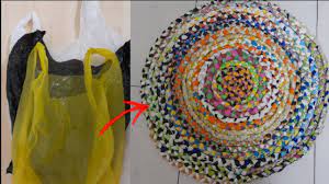 easy diy rug using plastic bags