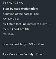 Line Parallel To The Line 5x 4y 9
