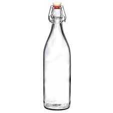 clear 34 oz giara glass water bottle