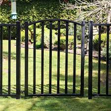 Black Aluminum Yard Fence Gate