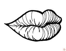 lips coloring pages free printable