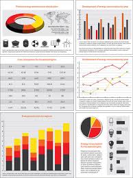 Energy Charts And Statistics Stock Illustration