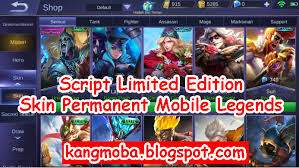Cara menggunakan lulubox skin ml. Script Skin Permanent Limited Edition Hero Mobile Legends Kangmoba