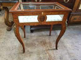 Mahogany Side Table Display Case
