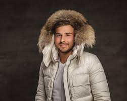 Winter White Coat With Fur Hood
