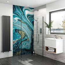 Liquid Blue Shower Acrylic Wall Panel