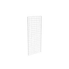 White Metal Grid Wall Panel Set